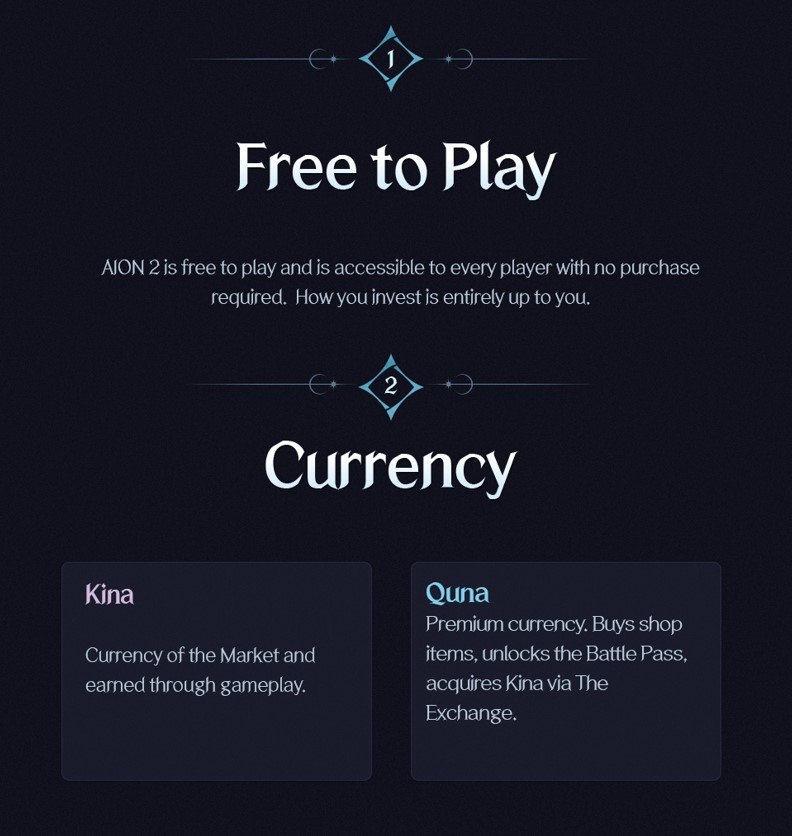 Официальный слайд NC «Currency»: кинары — валюта рынка, зарабатываются в игре; кюна — премиум-валюта для магазина, Battle Pass и покупки кинаров через биржу